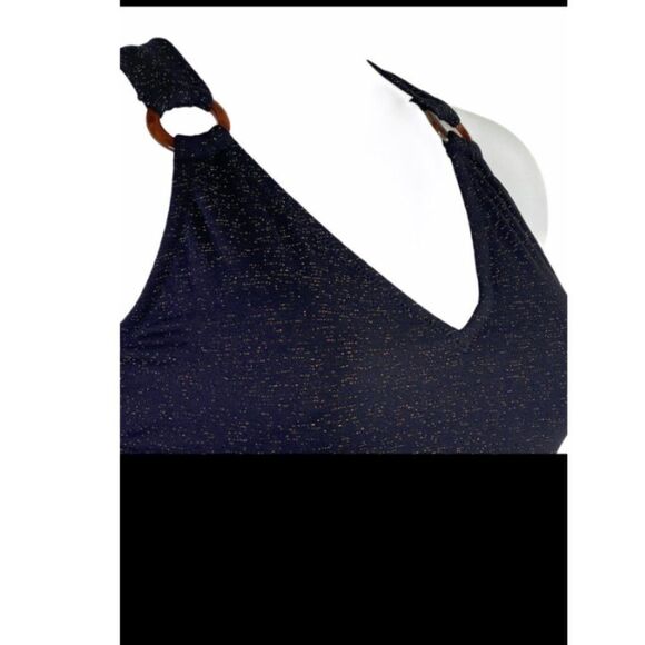 Jessica Simpson sparkling fabricShining Star O-Ring One-Piece women's Swimsuit - Picture 10 of 16